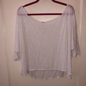 Oversized white loose fit top